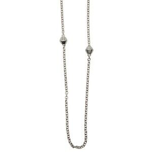 Tiffany Barrel Beads Long Necklace Silver Co